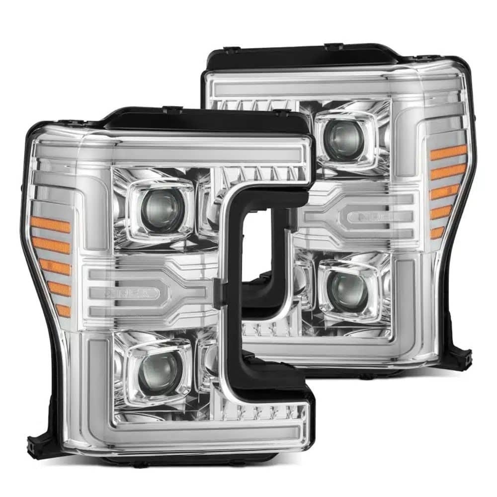 AlphaRex LUXX-Series LED Projector Chrome Headlights for P558 Ford Super Duty [AHL-FD20-PL-SA-C-CVT/AHL-FD20-PL-SA-C]
