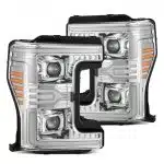 AlphaRex LUXX-Series LED Projector Chrome Headlights for P558 Ford Super Duty [AHL-FD20-PL-SA-C-CVT/AHL-FD20-PL-SA-C]