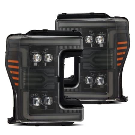 AlphaRex MKII NOVA-Series LED Projector Alpha-Black Headlights for P558 Ford Super Duty [AHL-FD18-G2-N-FLB-CVT/AHL-FD18-G2-N-FLB]