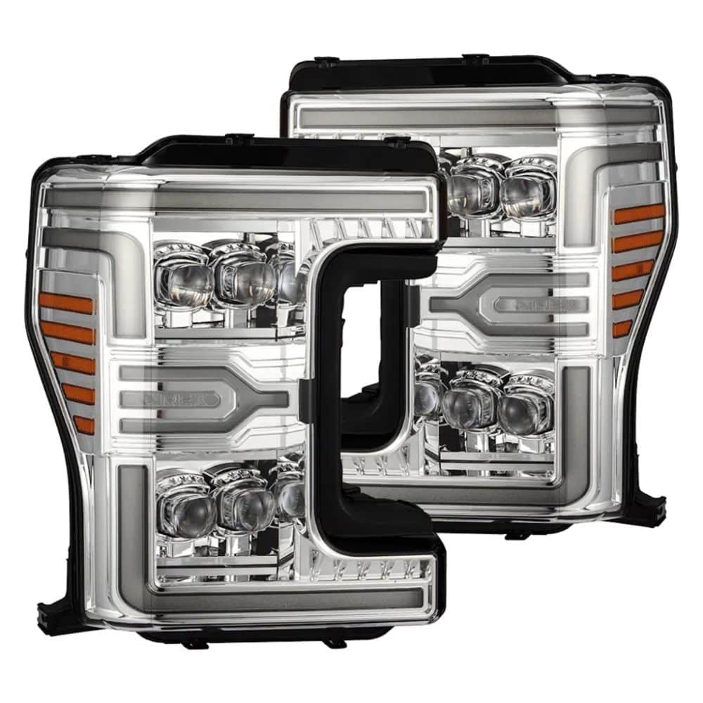 AlphaRex MKII NOVA-Series LED Projector Chrome Headlights for P558 Ford Super Duty [AHL-FD18-G2-N-C-CVT/AHL-FD18-G2-N-C]