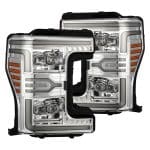 AlphaRex MKII NOVA-Series LED Projector Chrome Headlights for P558 Ford Super Duty [AHL-FD18-G2-N-C-CVT/AHL-FD18-G2-N-C]