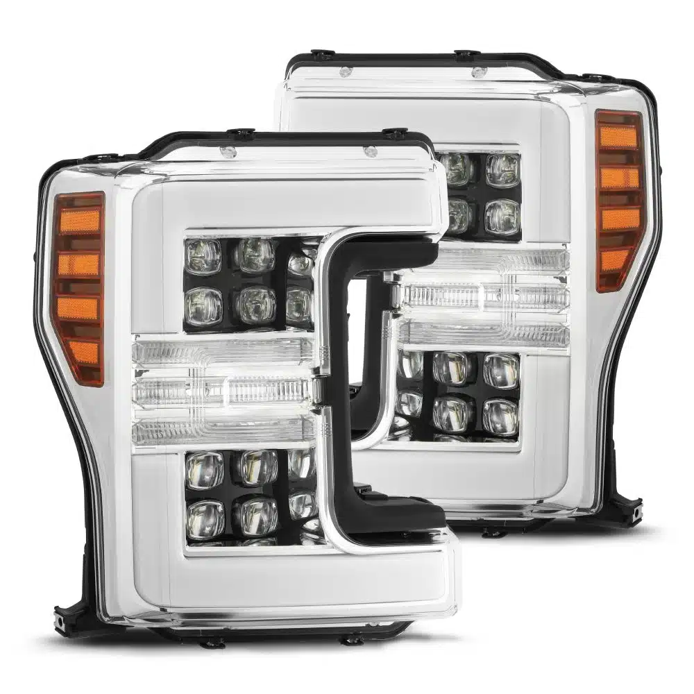 AlphaRex NOVA-Series LED Projector Chrome Headlights for P558 Ford Super Duty [AHL-FD18-N-C]