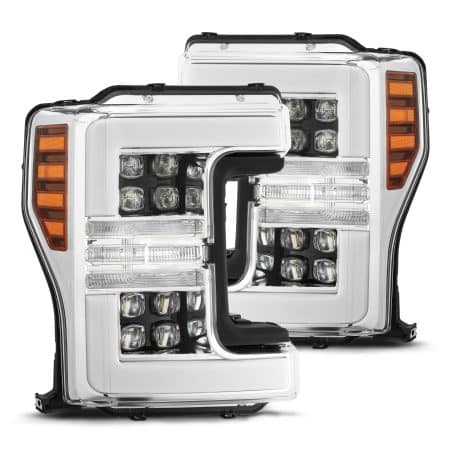 AlphaRex NOVA-Series LED Projector Chrome Headlights for P558 Ford Super Duty [AHL-FD18-N-C]