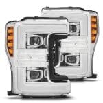AlphaRex PRO-Series Halogen Projector Chrome Headlights for P558 Ford Super Duty [AHL-FD18-P-SA-C]