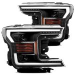 AlphaRex LUXX-Series LED Projector Black Headlights for P702 Ford F150 [AHL-FF18-PL-SA-B-CVT/AHL-FF18-PL-SA-B]