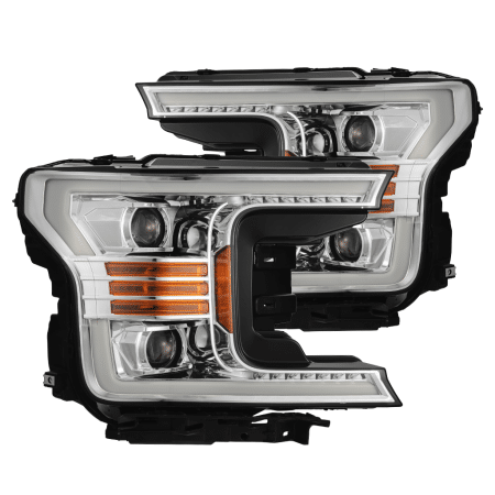 AlphaRex LUXX-Series LED Projector Chrome Headlights for P702 Ford F150 [AHL-FF18-PL-SA-C-CVT/AHL-FF18-PL-SA-C]