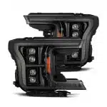 AlphaRex MK II NOVA-Series LED Projector Alpha-Black Headlights (14th Gen Style) for P415 Ford F150 [AHL-FF18-G2-N-FLB-CVT/AHL-FF18-G2-N-FLB]