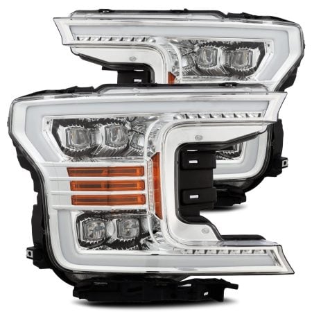 AlphaRex NOVA-Series LED Projector Chrome Headlights for 3rd Gen Ford F150 [AXHL-FF18-PPTS-LED-C-A-G2-CVT/AXHL-FF18-PPTS-LED-C-A-G2]