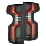 AlphaRex LUXX-Series LED Black-Red Tail Lights for T1 Chevrolet Silverado 1500 / 2500HD / 3500HD