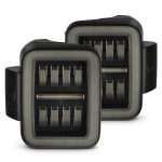 AlphaRex NOVA-Series Prismatic LED Alpha-Black Tail Lights for JT Jeep Gladiator [RTL-JG18-SA-YC-LBS-CVT/RTL-JG18-SA-YC-LBS]