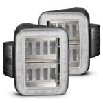 AlphaRex NOVA-Series Prismatic LED Chrome Tail Lights for JT Jeep Gladiator [RTL-JG18-SA-YC-C-CVT/RTL-JG18-SA-YC-C]