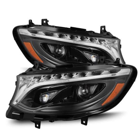 AlphaRex LUXX-Series LED Projector Alpha-Black Headlights for VS30 Mercedes-Benz Sprinter [AHL-MBS19-PL-SA-FLB-CVT/AHL-MBS19-PL-SA-FLB]