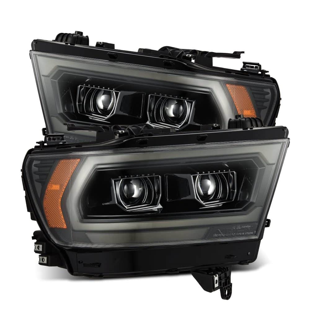 AlphaRex LUXX-Series LED Projector Alpha-Black Headlights (MK II 2500 Style) for DT Dodge Ram 1500 [AHL-DR19-G2-PL-SA-FLB-CVT/AHL-DR19-G2-PL-SA-FLB]