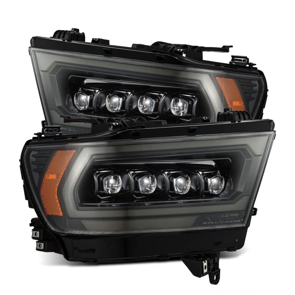 AlphaRex NOVA-Series LED Projector Alpha-Black Headlights (MK II 2500 Style) for DT Dodge Ram 1500 [AHL-DR19-G2-N-FLB-CVT/AHL-DR19-G2-N-FLB]