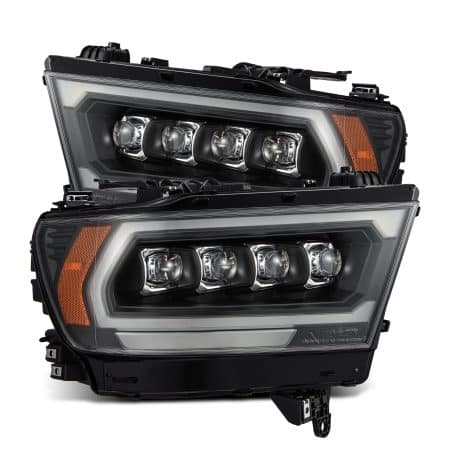 AlphaRex NOVA-Series LED Projector Black Headlights (MK II 2500 Style) for DT Dodge Ram 1500 [AHL-DR19-G2-N-B-CVT/AHL-DR19-G2-N-B]