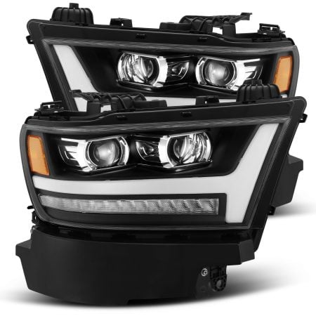 AlphaRex PRO-Series Halogen Projector Black Headlights for DT Dodge Ram 1500 [AXHL-DR19-PPTS-B-A-CVT/AXHL-DR19-PPTS-B-A]