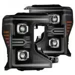 AlphaRex LUXX-Series LED Projector Black Headlights for P558 Ford Super Duty [AHL-FD20-PL-SA-B-CVT/AHL-FD20-PL-SA-B]