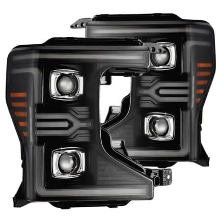 AlphaRex LUXX-Series LED Projector Black Headlights for P558 Ford Super Duty [AHL-FD20-PL-SA-B-CVT/AHL-FD20-PL-SA-B]