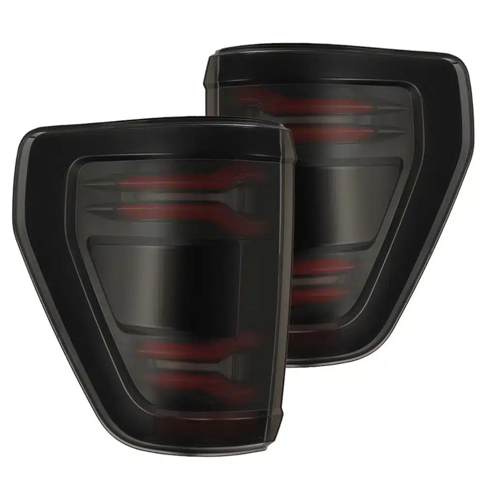 AlphaRex LUXX-Series LED Black-Red Tail Lights for P702 Ford F150 (wth BLIS) [RTL-FF21-G2-SA-RR-LBS-CVT/RTL-FF21-G2-SA-RR-LBS]