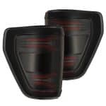 AlphaRex LUXX-Series LED Black-Red Tail Lights for P702 Ford F150 (wth BLIS) [RTL-FF21-G2-SA-RR-LBS-CVT/RTL-FF21-G2-SA-RR-LBS]