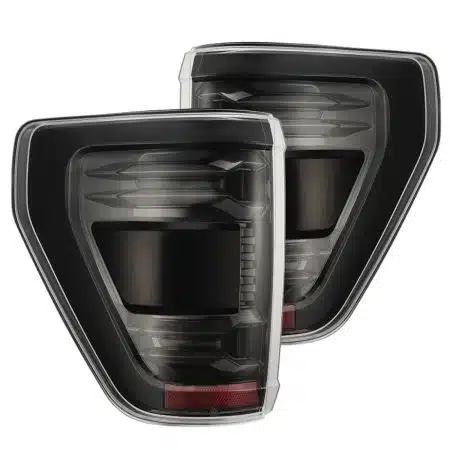 AlphaRex LUXX-Series LED Alpha-Black Tail Lights for P702 Ford F150 (wth BLIS) [RTL-FF21-G2-SA-YS-LB-CVT/RTL-FF21-G2-SA-YS-LB]