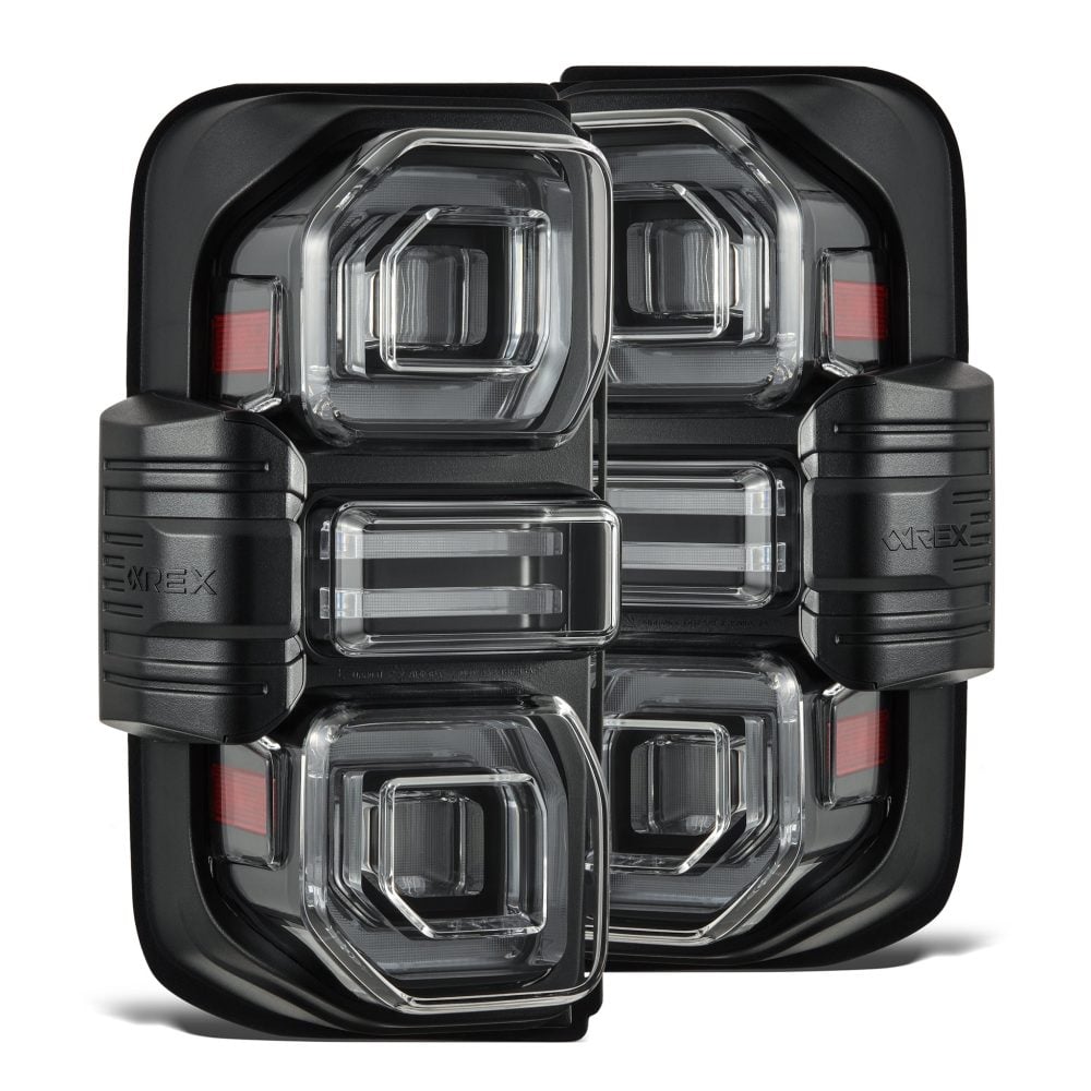 AlphaRex NOVA-Series Prismatic LED Black Tail Lights for U725 Ford Bronco [RTL-FB21-L SA-YW-B-CVT/RTL-FB21-SA-YW-LB]