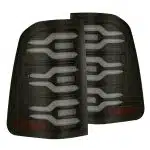 AlphaRex LUXX-Series LED Black Tail Lights for DT Dodge Ram 1500 [RTL-DR25-SA-YW-BS-CVT/RTL-DR25-SA-YW-BS]