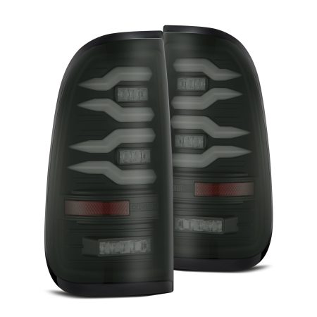 AlphaRex LUXX-Series LED Black Tail Lights for SN95 Ford Super Duty / F150
