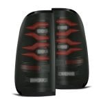 AlphaRex LUXX-Series LED Black-Red Tail Lights for SN95 Ford Super Duty / F150