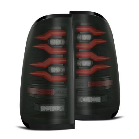 AlphaRex LUXX-Series LED Black-Red Tail Lights for SN95 Ford Super Duty / F150