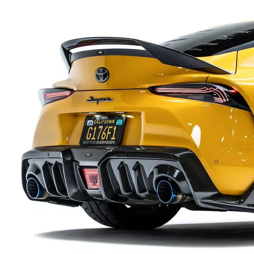 エアロウルフ　エンドプレート　アクリル　翼端板　イエロー ADRO Carbon Rear Spoiler for A90 / A91 Toyota GR Supra [A18A20