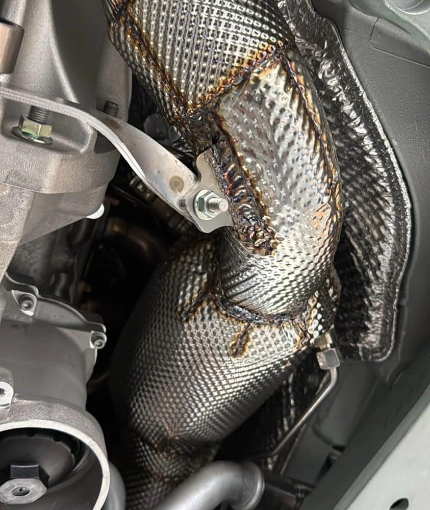 Capristo Race Downpipes w/ Heat Protection for F167 Ferrari 12Cilindri