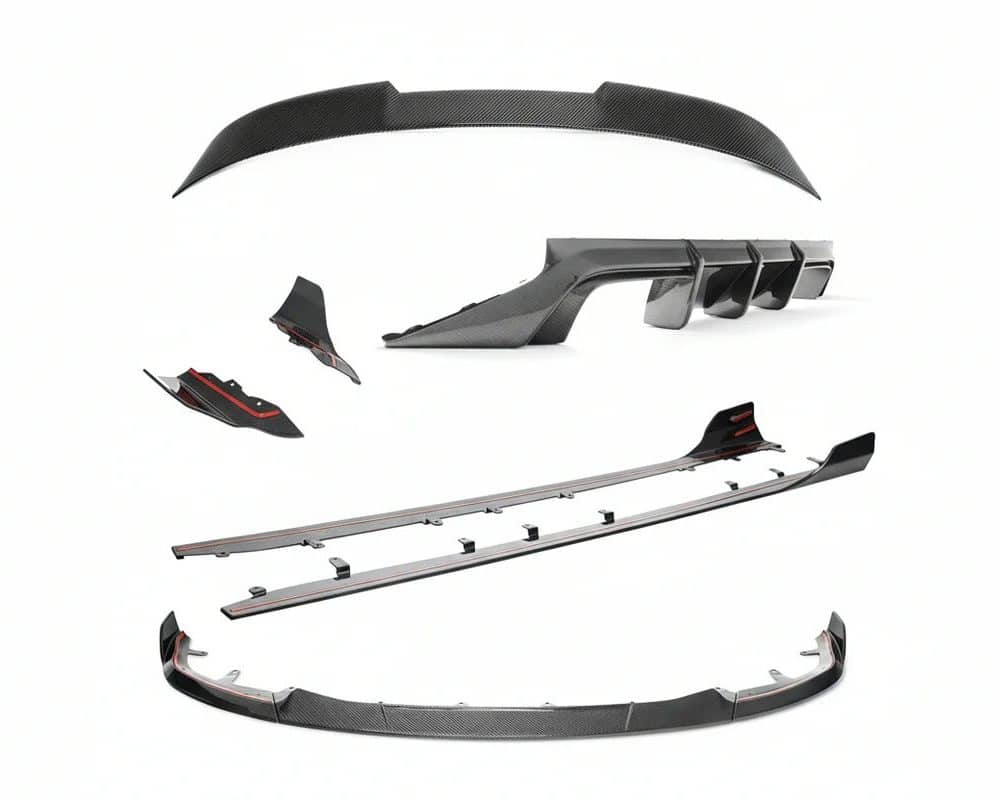 Trevora TR87 Carbon Body Kit for G87 BMW M2 - Rear Spoiler with Winglets