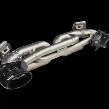 Akrapovic Titanium Slip-On Race Line for 992 Porsche 911 Turbo and Sport Classic with Black Titanium Tips [S-PO/TI/19-TPB]