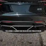 Unplugged Performance Carbon Rear Diffuser Trim Extension Tesla Model 3 (2024+)