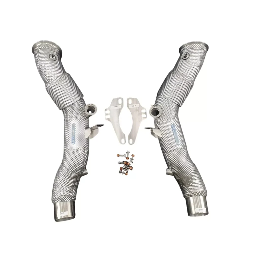 Ferrari F8 Tributo Downpipes by RedStar, Race version