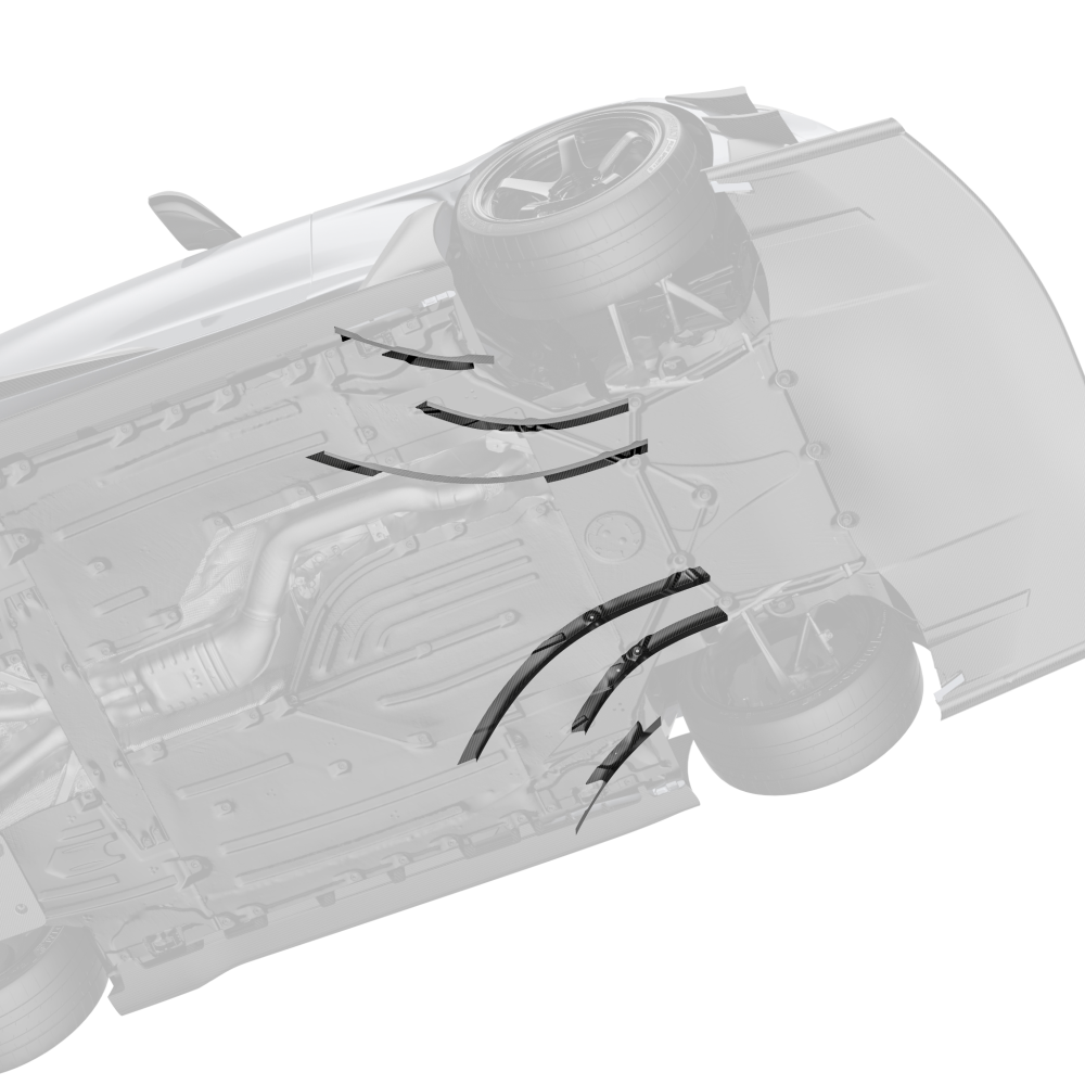 ADRO ARD Prepreg Underbody Vanes for A90 / A91 Toyota GR Supra [R18A20-2601]