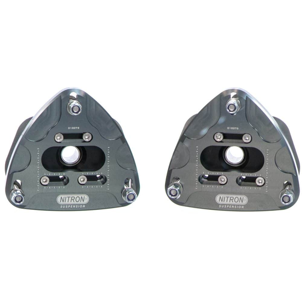 Nitron Front Adjustable Top Plates for 996 Porsche 911 Carrera / GT3 - Overview of Pair