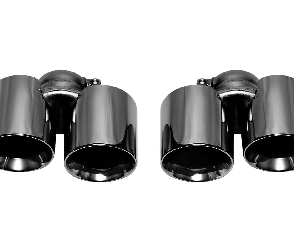 SOUL Performance Black Chrome Exhaust Tips for 991.1 Porsche 911 Carrera