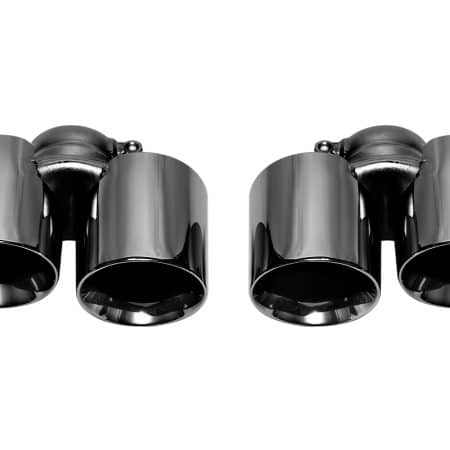 SOUL Performance Black Chrome Exhaust Tips for 991.1 Porsche 911 Carrera (non PSE) [POR.991B.BC]