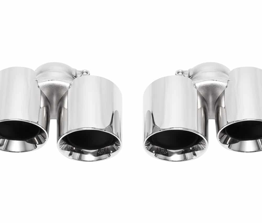 SOUL Performance Polished Chrome Exhaust Tips for 991.1 Porsche 911 Carrera