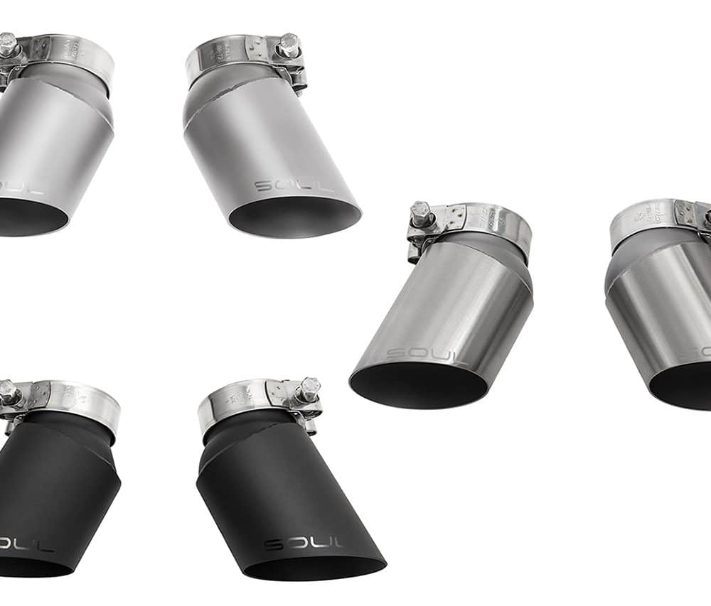 SOUL Performance Exhaust Tips for Porsche 997.1 Turbo GT2 Style Bolt On