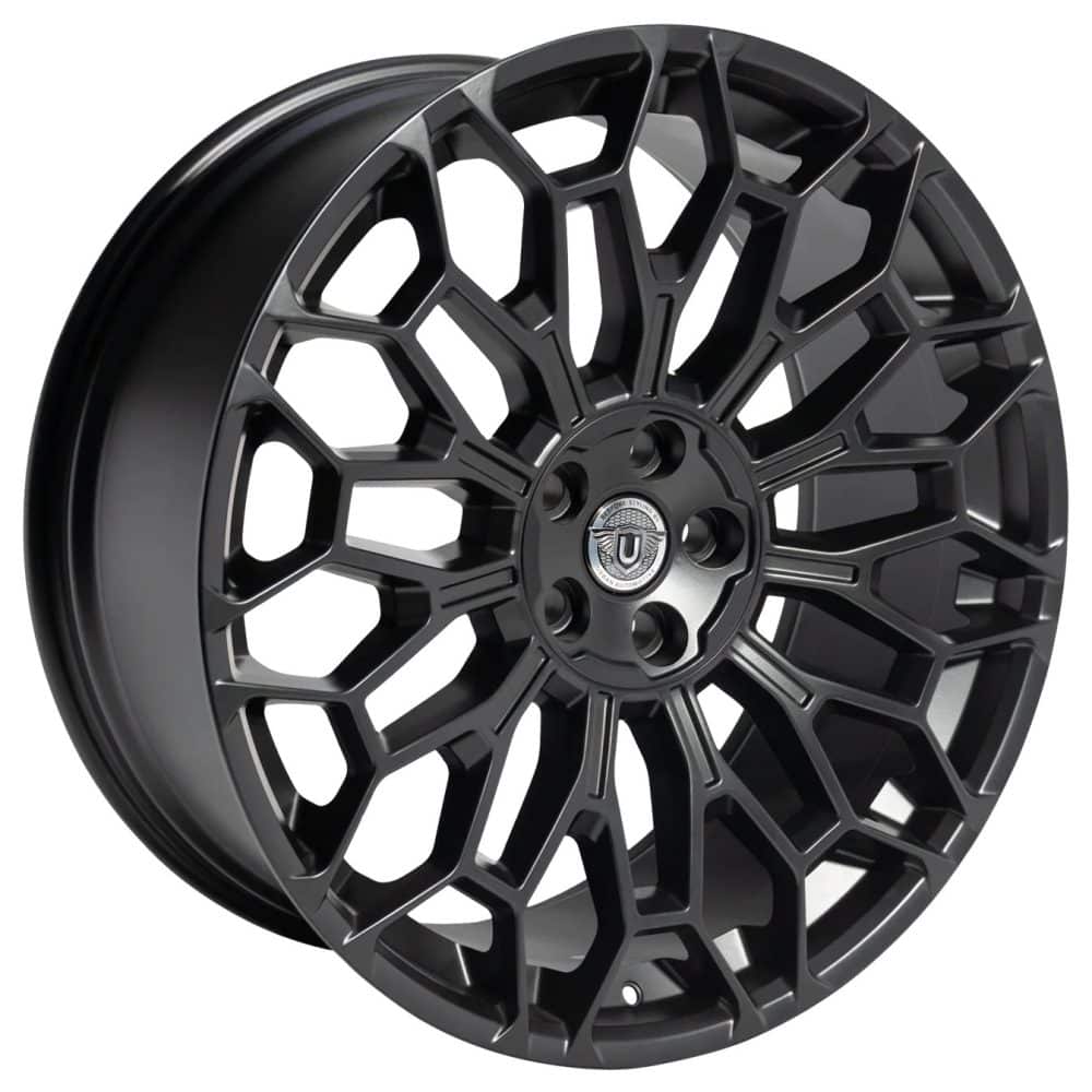 Urban Automotive UC-6 Cast Wheel Set (23-inch) for L460 Land Rover Range Rover in Satin Black - Front Side View
