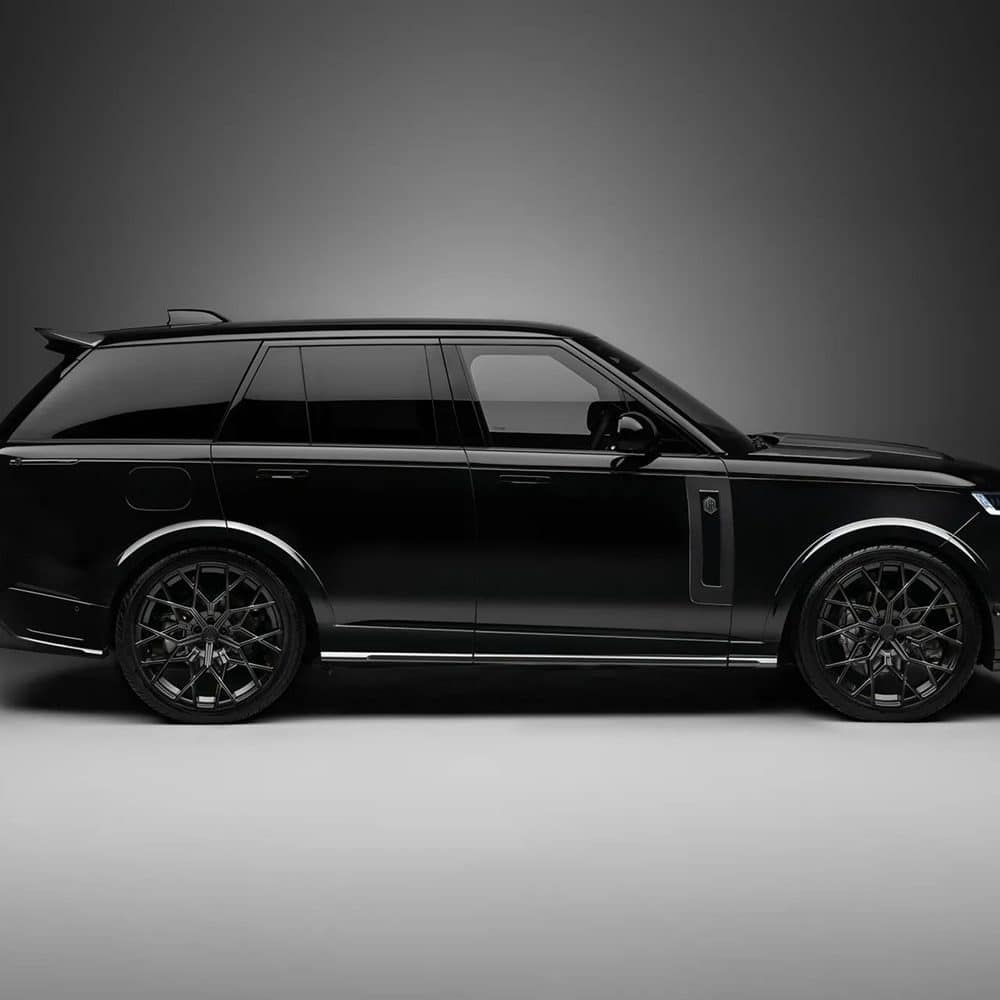 Urban Automotive Widetrack Package for L460 Land Rover Range Rover, Installed on Black L460 - Side View of Vehicle