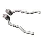 Capristo Roma Race Downpipes - Rear Side View
