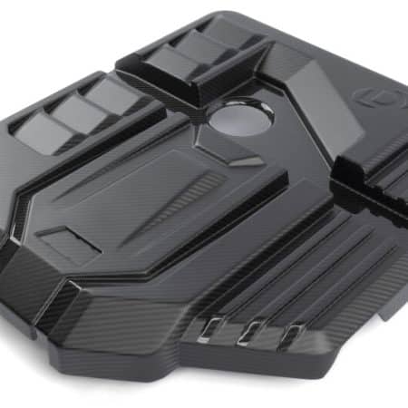 Dinan Matte Carbon Fiber Engine Cover with Gloss Accents for G80 BMW M3, G82 / G83 M4, and G87 M2