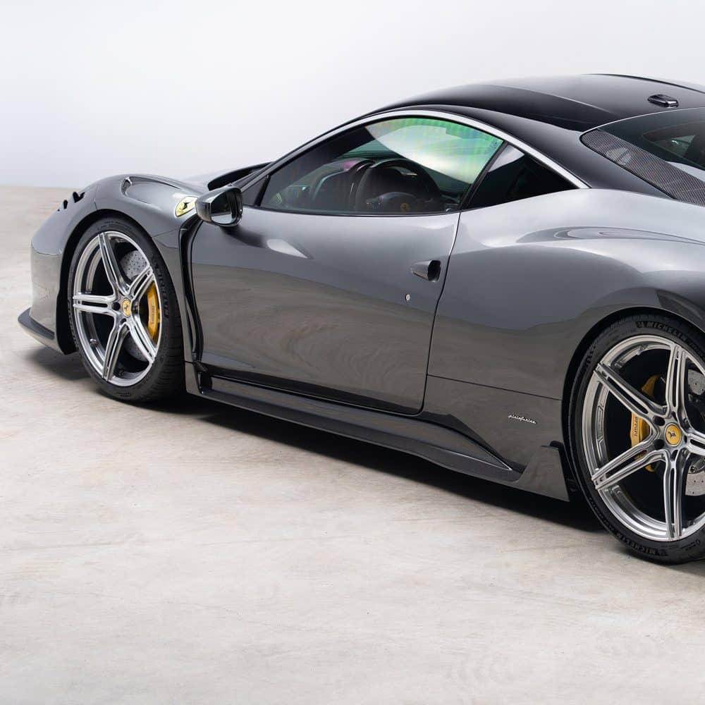 Vorsteiner CTR Glossy Carbon Fiber Side Aero Package for Ferrari 458