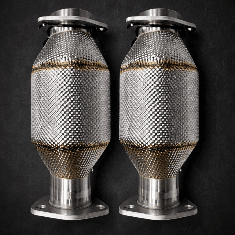 Capristo Secondary Sports Cats w/ Heat Shields for F110 Ferrari Testarossa & 512 TR