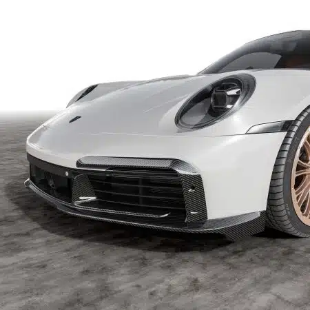 Vorsteiner GW9 Carbon Fiber Aero Front Spoiler with Side Fins for 992 Porsche 911 Turbo S