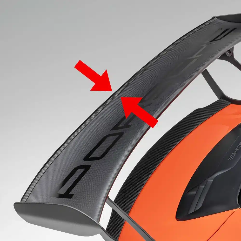 Vorsteiner Satin Carbon Fiber Gurney Flap for 991.1 Porsche 911 GT3 RS